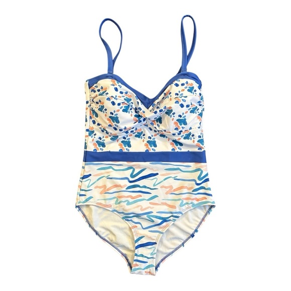 NWOT Siloett Floating Petals One-Piece Swimsuit UPF 30+ Chlorine-Resistant Sz 10 - Picture 1 of 9